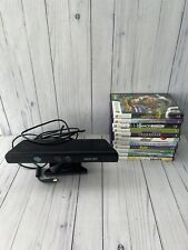 Xbox 360 Kinect sensor bundle w/ 11 games Dance Central Kinect Sports Sonic Rush for sale  Shipping to South Africa