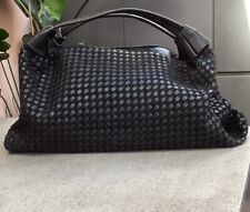 XL Black Faux Leather Woven Hobo Bag,  Butler & Wilson for sale  Shipping to South Africa