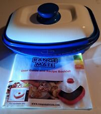 Rangemate 9" Microwave Oven Cooker Non Stick Lid Blue Grill Pan & User Guide , used for sale  Shipping to South Africa