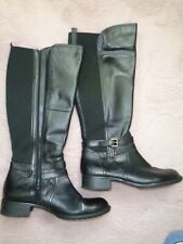 Black leather boots for sale  SHIPLEY