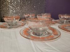 Pyrex Pink Gooseberry Bowls & Plates Set Of 5 plus extra set ( see desc) for sale  Canada