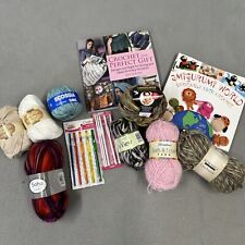 Lot Of Crochet Yarn Books Hooks Susan Bates Lion Skeins Nobody Hill Soho Gifts, used for sale  Shipping to South Africa