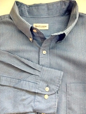 Camisa social masculina 17-17,5 x 34/35 xadrez azul branco Van Heusen Office Wear comprar usado  Enviando para Brazil