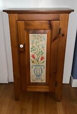 Vintage Knotty Pine Farmhouse Cupboard Jelly Pantry Cabinet w/ Hand Painted Door for sale  Hamden