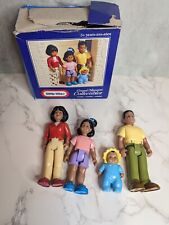 Lot Vintage  LITTLE TIKES African American Dollhouse Family with Original Box, used for sale  Shipping to South Africa