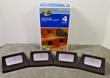 4 pack Hampton Bay LED Deck Step Lights Bronze Finish Solar Powered  for sale  Shipping to South Africa