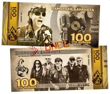Billete conmemorativo de 100 rublos ESCORPIONES/UnCB segunda mano  Embacar hacia Argentina