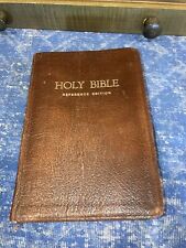 Bíblia Sagrada KJV Edição de Referência Couro Genuíno Marrom Nelson Indexado 1972 comprar usado  Enviando para Brazil