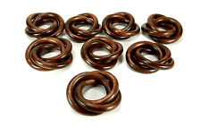8 Wood Napkin Rings Round Holders Interlocking Rustic Boho Dining Table Decor for sale  Shipping to South Africa