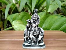 Usado, Señor Krishna estatua gris piedra toro escultura dios hindú figura segunda mano  Embacar hacia Argentina
