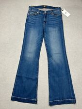 Jeans feminino 7 For All Mankind 29x32 azul sem alfaiataria dojo alargamento jeans largo FALHAS comprar usado  Enviando para Brazil