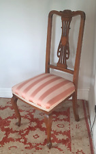 Vintage Antique Edwardian Walnut Upholstered Dining Bedroom Boudoir Chair for sale  Shipping to South Africa