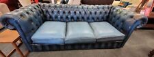 blue leather sofa for sale  NORTHAMPTON