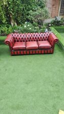 Oxblood leather chesterfield for sale  MANCHESTER
