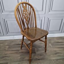 Retro Vintage Solid Wooden Wheel Hoop Back Windsor Dining Chair / Seat, used for sale  Shipping to South Africa