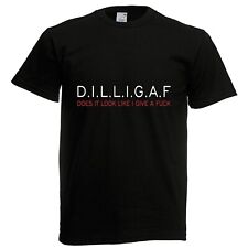 Mens Funny T Shirt Top Slogan Tee Rude Joke Dad Birthday Gift For Him DILLIGAF for sale  CALDICOT
