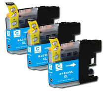 3 PK CYAN ink Cartridge w/ chip fits Brother LC203 XL J460DW J480DW J485DW for sale  Shipping to South Africa