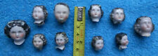 10 old painted Frozen Charlotte doll heads , damage , Limbach for sale  Shipping to South Africa