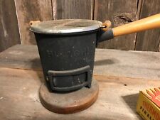 Olla para parrilla de hierro fundido vintage con manija de madera para puerta corredera y encendedor térmico segunda mano  Embacar hacia Argentina