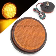 Yellow Motorcycle Truck Trailer Car Round LED Reflector Tail Brake Stop Light for sale  Shipping to United States