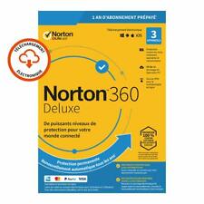Occasion, Norton 360 Deluxe 2022 3 App 3 PC 1 an PC MAC Internet Security FR EU 2021 d'occasion  Paris VII