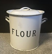Vintage enamel flour for sale  HAVERHILL