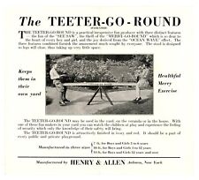 1930 teeter round for sale  Bergen