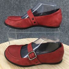 Zapatos Cliff Dweller para mujer 36 Mary Jane cuero rojo punta moc cómodo torso bajo, usado segunda mano  Embacar hacia Mexico