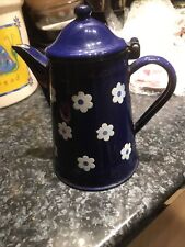 Enamel Retro Vintage Daisy Pattern  Teapot & Coffee Pot, Yugoslavian for sale  SOUTHAMPTON