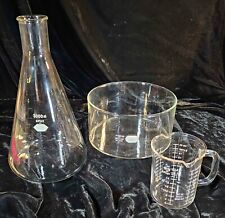 Kimble KIMAX Erlenmeyer Flask Pyrex Crystallizing Dish Laboratory Glass Beaker for sale  Shipping to South Africa