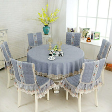 Toalha de mesa redonda toalha de mesa capas para cadeira conjunto de sala de jantar decoração capa de mesa  comprar usado  Enviando para Brazil