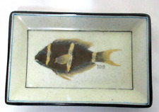 Decoração de prato de bugiganga de peixe vintage pintada à mão Homart nº. 9 grés 6" x 4" comprar usado  Enviando para Brazil