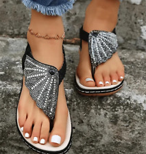 Sandálias ortopédicas femininas cristal Roma moda verão casual clipe biqueira chinelos comprar usado  Enviando para Brazil