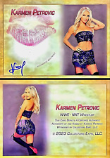 Tarjeta de beso autografiada Karmen Petrovic 2023 Collectors Expo WWE/NXT Diva 🙂 segunda mano  Embacar hacia Argentina