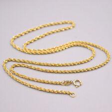 Usado, Colar de corda masculino feminino corrente ouro amarelo 18k puro 1,9-2,1 g 20 polegadas G comprar usado  Enviando para Brazil