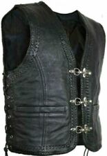 Mens leather waistcoat for sale  Shipping to Ireland