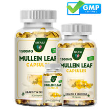 Mullein Leaf Capsules 1500MG For Lung Cleanse Detox Herbal Dietary Supplement for sale  Shipping to South Africa