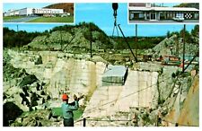 Worker lifting Granite Slab at Rock of Ages Granite Quarry Barre Vermont , used for sale  Shipping to South Africa