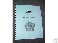 Berco / Peterson RSC 1200 & 1550 Surface Grinder Manual for sale  Shipping to South Africa