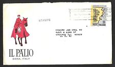 1957 Capa Carimbo Postal de Siena Itália a Chicago IL EUA Palio Horse Race Cachet comprar usado  Enviando para Brazil