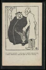Postcard Bodily Priest, Thin Man with Incense  for sale  Shipping to South Africa