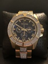 Novo sem etiquetas Bulova Octava Phantom relógio social masculino 98C128 ouro cristal ótimo estado comprar usado  Enviando para Brazil