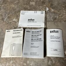 Braun Handblender Replacement Instruction Directions Manual MR370 Attachment, used for sale  Shipping to South Africa