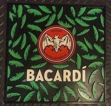 RARO Tapete de Borracha Bacardi Rum Bar Drink Quadrado GRANDE 17" X 17" Mancave  comprar usado  Enviando para Brazil