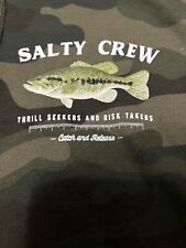 Used, Salty Crew Camo Hoodie XL Thrill Seekers And Risk Takers Bass Fishing for sale  Shipping to South Africa