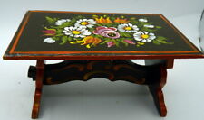 VTG Artist Painted Bauernmalerei German TRESTLE TABLE 1:12 Dollhouse Miniature for sale  Shipping to South Africa