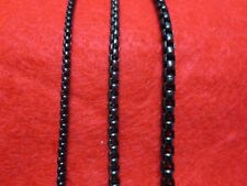 16""-60"" 3/4/5MM ACERO INOXIDABLE ENCHAPADO NEGRO CAJA LISA COLLAR CADENA -Negro, usado segunda mano  Embacar hacia Argentina