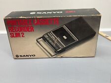 Vintage SANYO SLIM 2 Portable Cassette Player Recorder W/box and Manuals for sale  Shipping to South Africa