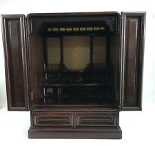 Japanese Wooden Buddhist altar Vtg  Butsudan Wood Cabinet Brown T295 for sale  Shipping to United States