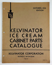 Used, 1934 Detroit MI Kelvinator Ice Cream Cabinet Parts Michigan Vintage Catalog for sale  Shipping to South Africa